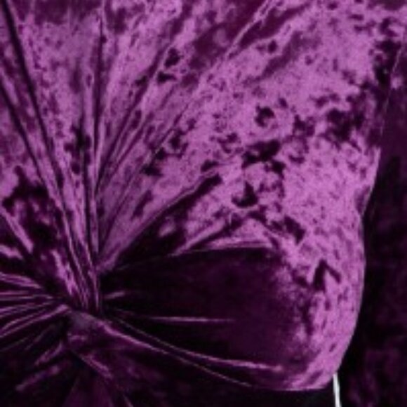 Twist Bodice Velvet Maxi Dress - Size 18 Purple - Picture 2 of 3